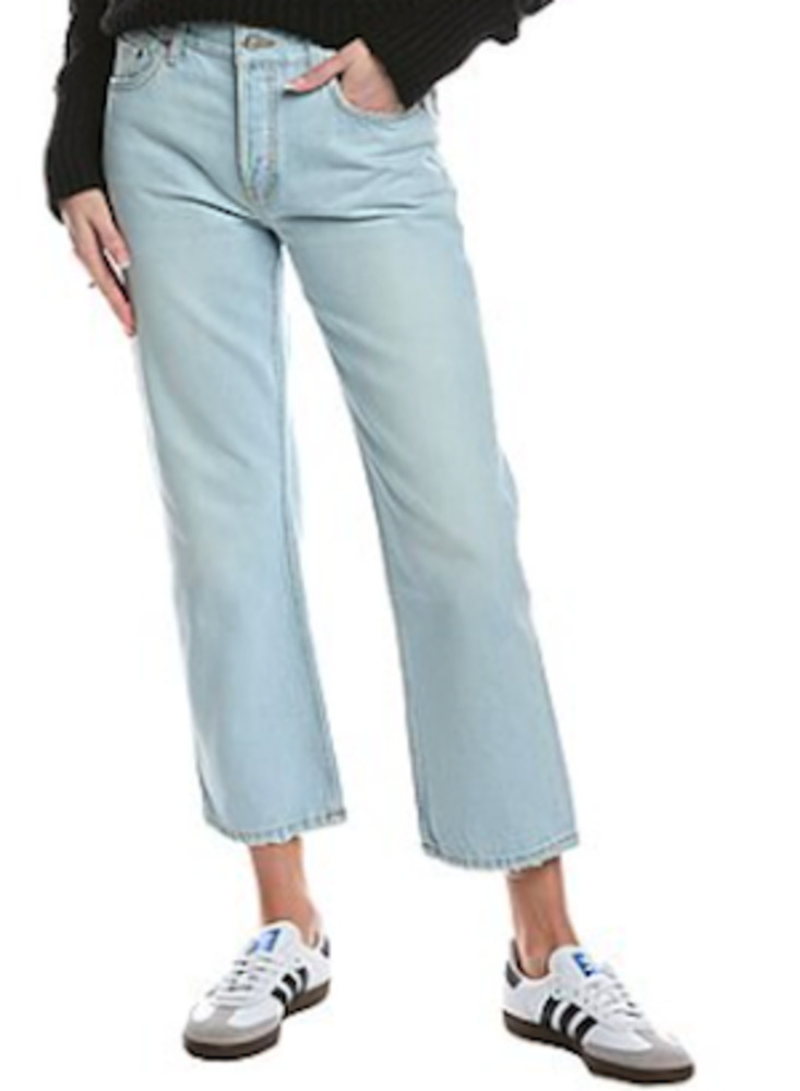 RE/DONE Women's Jeans Easy Straight Acqua Crop – Size 31, Inseam - 28 NWT